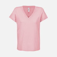 Футболка женская Regent Women с V-образным вырезом, розовая (candy)