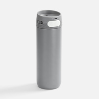 Термостакан X1 с цветной кнопкой, серый с белым