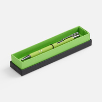 Ручка шариковая Keskus Soft Touch в футляре, зеленое яблоко