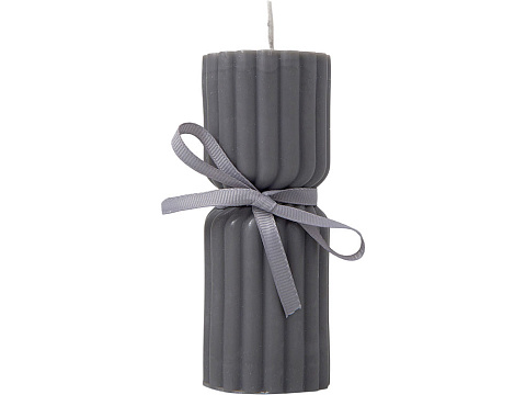 Набор свечей с гранями Vela, темно-серый, белый - рис 16.