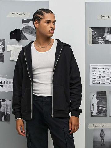 Толстовка унисекс на молнии Jelo, серый меланж - рис 9.