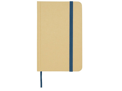 Reed блокнот формата А6 из переработанного материала в твердой обложке с простыми страницами - Синий - рис 2.