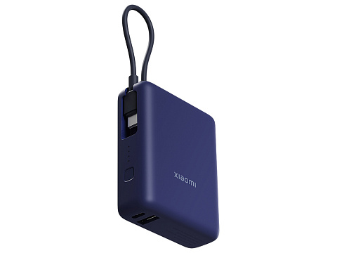 Внешний аккумулятор со встроенным кабелем Xiaomi 33W Power Bank 10000mAh (Integrated Cable) Ice Blue - рис 4.