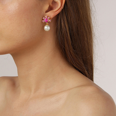 Серьги VERONICA SG ROSE Dyrberg Kern 440001 - рис 4.