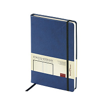 Ежедневник А5 недатированный Megapolis Velvet, темно-синий (Р)