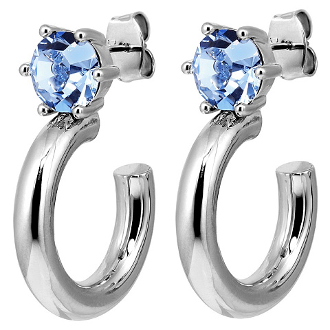 Серьги QUINTE SS LIGHT BLUE - рис 4.
