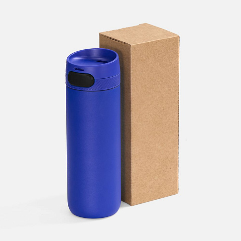 Термостакан X1 с цветной кнопкой, синий с черным - рис 6.