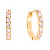Серьги Hoop 20мм Crystal-Gold - миниатюра