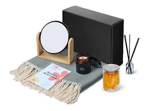 Подарочный набор Re:f. Shelter  с пледом, зеркалом, свечой и диффузором - рис 2.