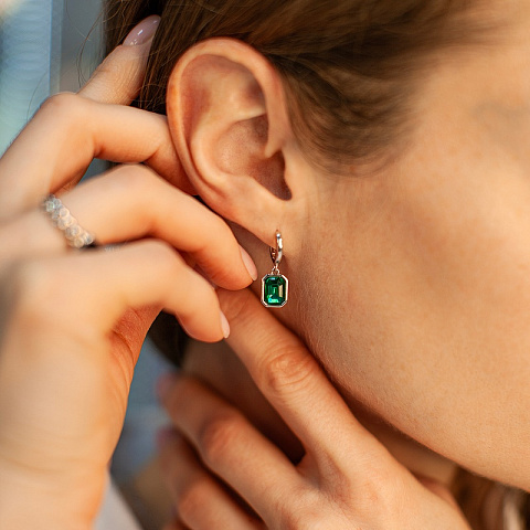 Серьги EMERALD Fiore Luna *ACE29031-04 - рис 2.