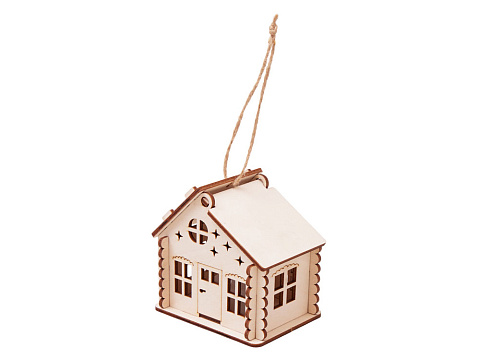 Подвеска с подсветкой домик (с мерцающей свечкой)