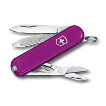 Нож-брелок VICTORINOX Classic SD Colors "Tasty Grape", 58 мм, 7 функций, фиолетовый