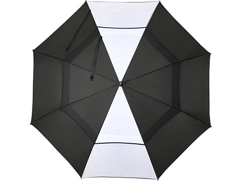 Джефф 30-дюймовый ветрозащитный зонт-трость, белый/черный - рис 2.