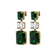 Серьги ESMARA SG EMERALD GREEN / CRYSTAL Dyrberg Kern 470150
