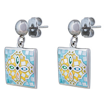 Серьги ENAMEL MIX Fiore Luna AE03194-2 M/S