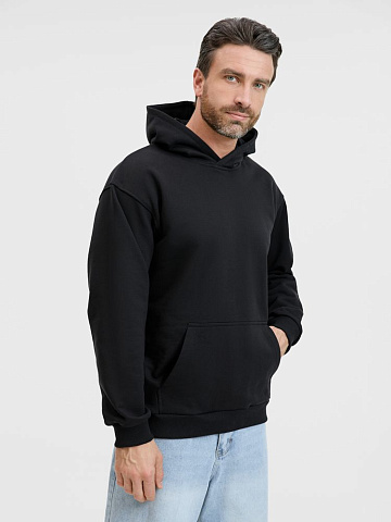 Худи унисекс оверсайз Songo, черное - рис 7.