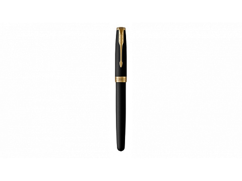 Ручка роллер Parker Sonnet  Matte Black GT, стержень: F, цвет чернил: black, в подарочной упаковке - рис 3.
