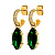 Серьги JUNIPE SG EMERALD GREEN Dyrberg Kern 470002 - миниатюра - рис 3.