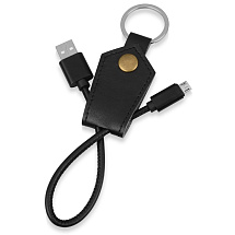 Кабель-брелок USB-MicroUSB «Pelle», черный