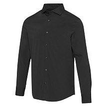 Carnelian мужская рубашка из поплина - сплошной черный