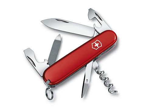 Нож перочинный VICTORINOX Sportsman, 84 мм, 13 функций, красный