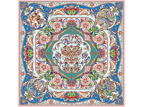 Платок Шедевры русских эмальеров