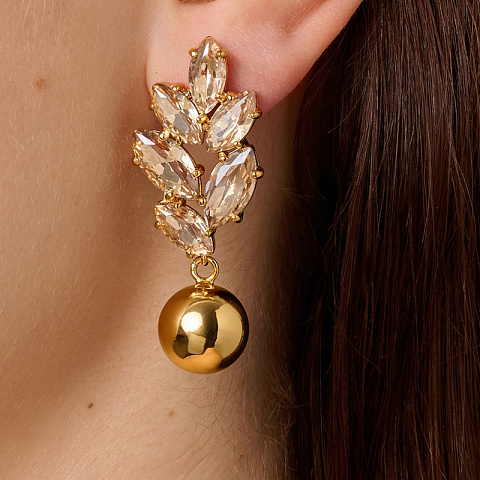 Серьги BALETE SG GOLDEN Dyrberg Kern 470025 - рис 2.