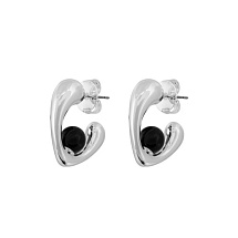 Серьги BLACK EPOXY Fiore Luna ACE31651-02 S