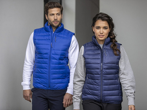 Женский утепленный жилет Pallas  из переработанных материалов по стандарту GRS - Темно - серый - рис 5.