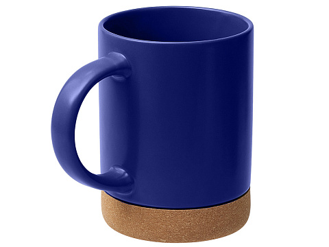 Кружка 450 мл с пробковым дном Корк & Бон, глубокий синий - рис 2.