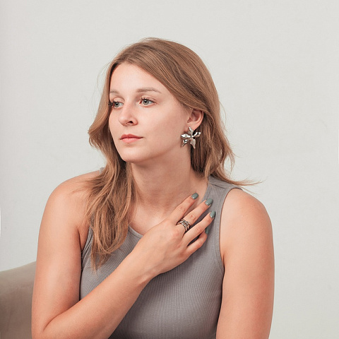 Серьги Цветок Fiore Luna AWE2712-S - рис 4.