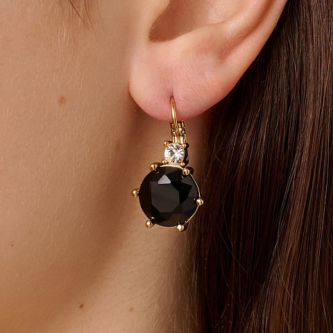 Серьги BEGONIA SG BLACK Dyrberg Kern 470104 - рис 2.