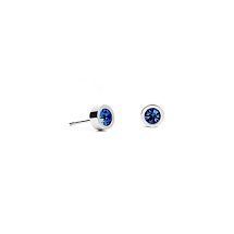Пусеты Blue Topaz 5х2.5 Fiore Luna SWE125 BT S