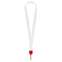 Ланъярд 2 см с ретрактором, красный