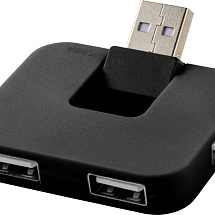 USB Hub Gaia на 4 порта, черный