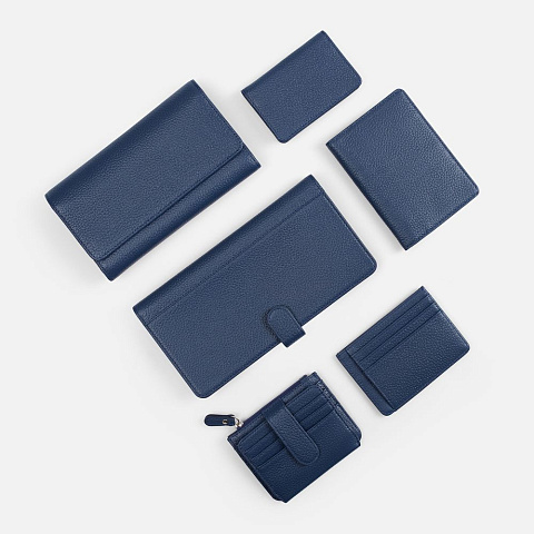 Картхолдер на молнии Unison, синий - рис 7.