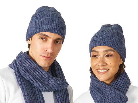 Подарочный набор  Nordend, темно-синий меланж - рис 5.