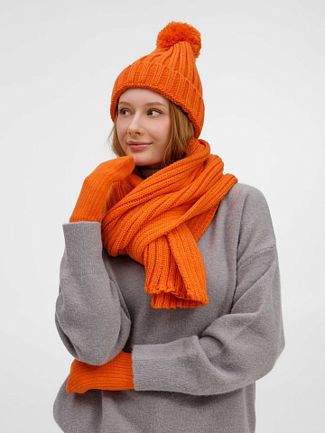Шарф HappyGo, оранжевый - рис 8.
