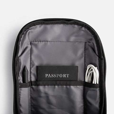 Рюкзак на одно плечо Solnex, черный - рис 8.