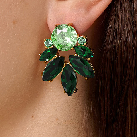 Серьги DRAGO SG GREEN Dyrberg Kern 470022 - рис 2.