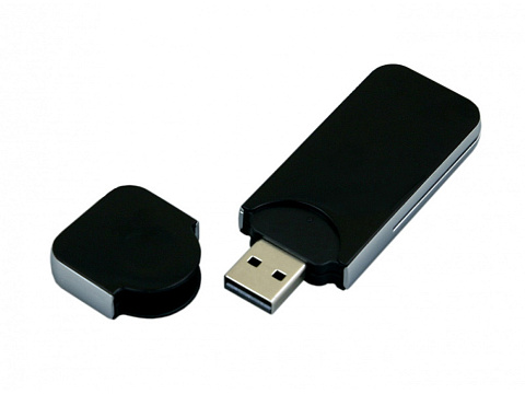 USB-флешка на 32 Гб в стиле I-phone, прямоугольнй формы, черный - рис 2.