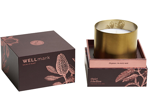 Ароматическая свеча Wellmark Quiet Rebellion - Золотой - рис 6.