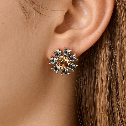 Серьги AUDE SG GREY /GOLDEN Dyrberg Kern 450097 - рис 2.