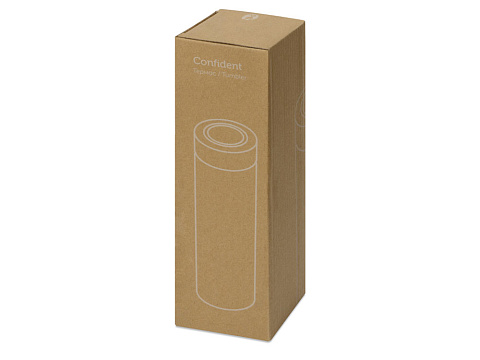 Термос Confident с покрытием soft-touch 420мл, желтый - рис 5.