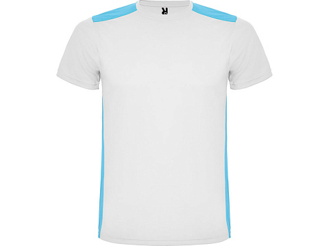 Спортивная футболка Detroit мужская, белый/бирюзовый - рис 5.