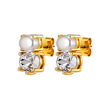 Серьги NERIDA SG CRYSTAL PEARL