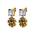 Серьги POPPY SG BROWN / CRYSTAL Dyrberg Kern 470120 - миниатюра