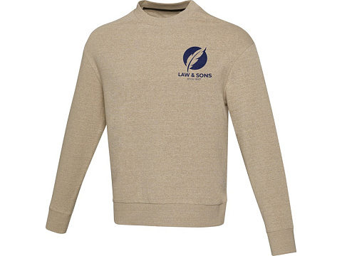 Jet унисекс Aware™ свитер с круглым вырезом из переработанных материалов - Oatmeal - рис 4.