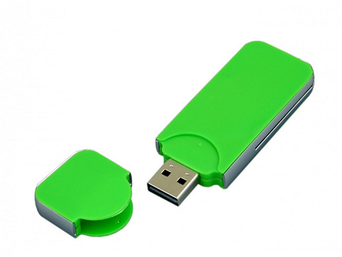 USB-флешка на 8 Гб в стиле I-phone, прямоугольнй формы, зеленый - рис 2.