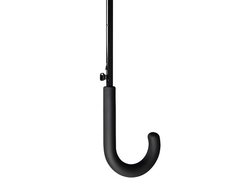 Зонт-трость Reviver с куполом из переработанного пластика, серый - рис 6.